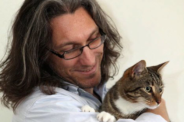 The vet and his charming cat
